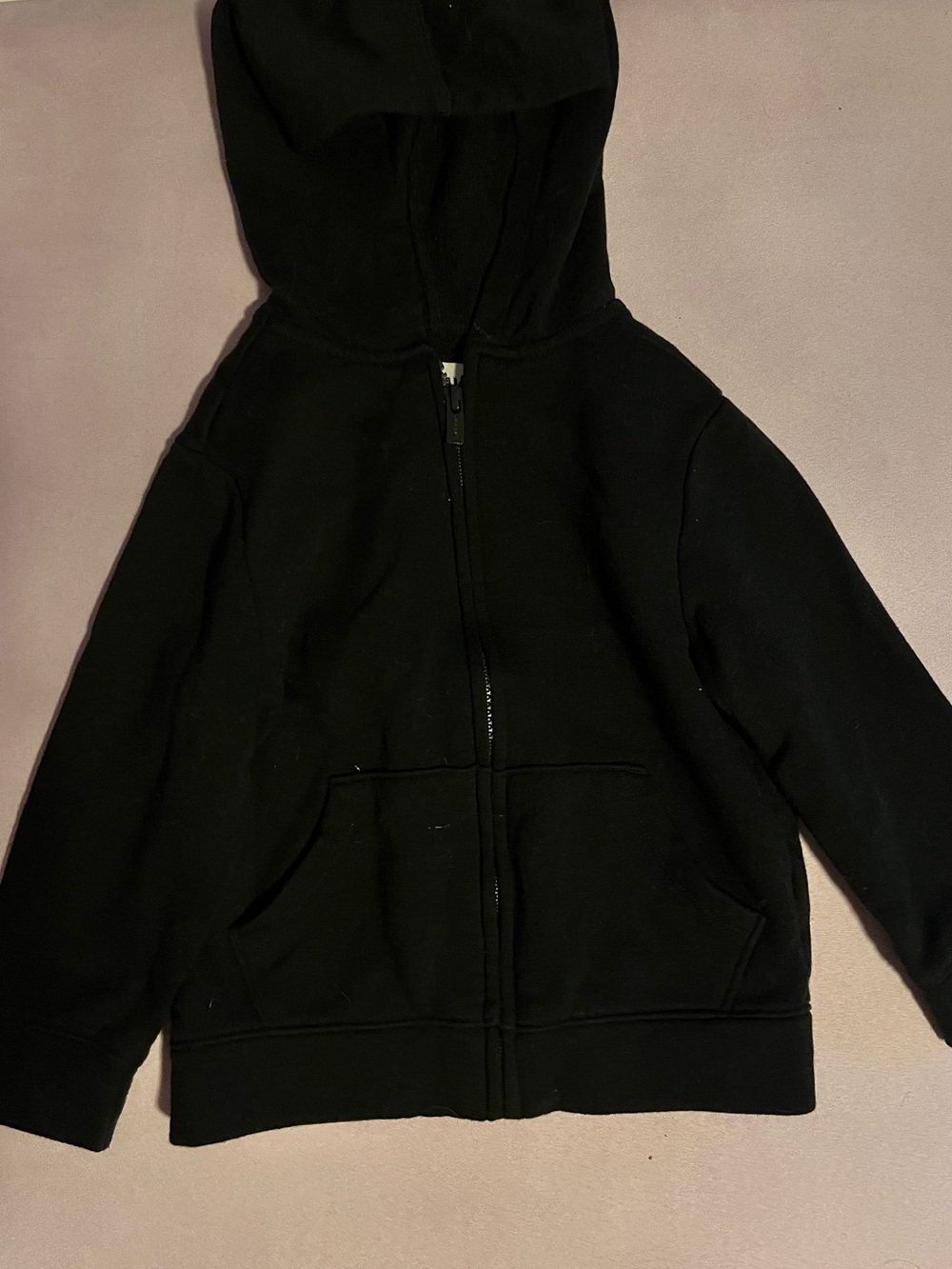 Old Navy Black Kids Full-Zip Hooded Sweatshirt